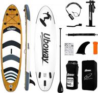 uboway 10' / 11' inflatable stand up paddle board sup with premium accessories, non-slip deck & dry bag for all skill levels - adults logo