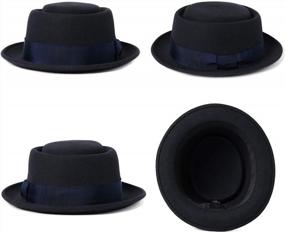 img 3 attached to Stylish Women'S Fedora Hat By Jeff & Aimy: Short Brimmed Panama Style Bowler Cap With Belt, Perfect For Autumn And Winter Jazz Look