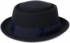 img 4 attached to Stylish Women'S Fedora Hat By Jeff & Aimy: Short Brimmed Panama Style Bowler Cap With Belt, Perfect For Autumn And Winter Jazz Look