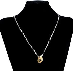 img 2 attached to Stylishly Elegant LUREME Engraved Gold Plated Stainless Steel Necklace Pendant With Ring Chain