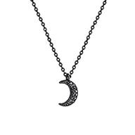 kercisbeauty black moon necklace horn crescent choker necklaces simple haf moon pendant jewelry for women and girls party jewelry logo