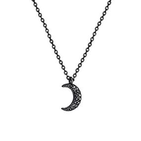 img 3 attached to Kercisbeauty Black Moon Necklace Horn Crescent Choker Necklaces Simple Haf Moon Pendant Jewelry For Women And Girls Party Jewelry