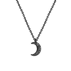 img 1 attached to Kercisbeauty Black Moon Necklace Horn Crescent Choker Necklaces Simple Haf Moon Pendant Jewelry For Women And Girls Party Jewelry