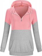 женский пуловер с цветными блоками и карманом на молнии 1/4 от blevonh логотип