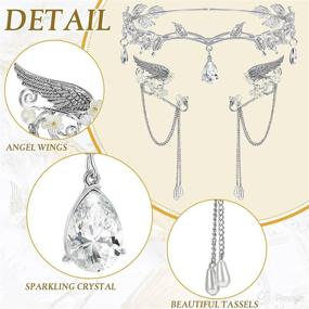 img 2 attached to 💎 Decorative Rhinestone Headband Earrings Accessories