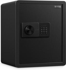 img 4 attached to Secure Your Valuables With WINCENT Home Security Safe - Steel Lock Box W/ Alarm System & Emergency Key, 1.5 Cubic Feet