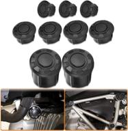 🔧 enhance and protect your motorcycle: qiilu frame hole cap cover plugs for r1200gs lc adventure 2014-2018 r1250gs adventure 2019 - 9pcs kit логотип