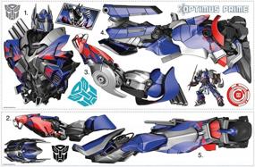 img 1 attached to Transform Your Room With RoomMates Optimus Prime Wall Decal - Peel And Stick Giant Design
