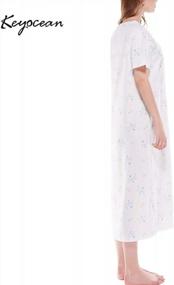 img 1 attached to Stay Comfortable All Night Long With Keyocean Women'S Lightweight Cotton Nightgowns