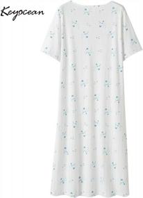 img 3 attached to Stay Comfortable All Night Long With Keyocean Women'S Lightweight Cotton Nightgowns