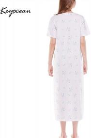 img 2 attached to Stay Comfortable All Night Long With Keyocean Women'S Lightweight Cotton Nightgowns