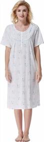 img 4 attached to Stay Comfortable All Night Long With Keyocean Women'S Lightweight Cotton Nightgowns