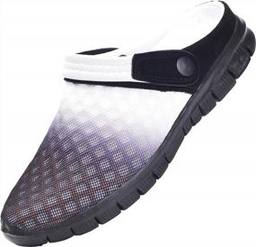 img 4 attached to Hsyooes Breathable Slippers Non Slip Outdoor Men's Shoes and Mules & Clogs