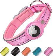 ivienx reflective airtag dog collar | apple airtag heavy duty pet collar [wide] with padded airtag case holder | for small, medium, & large dogs logo