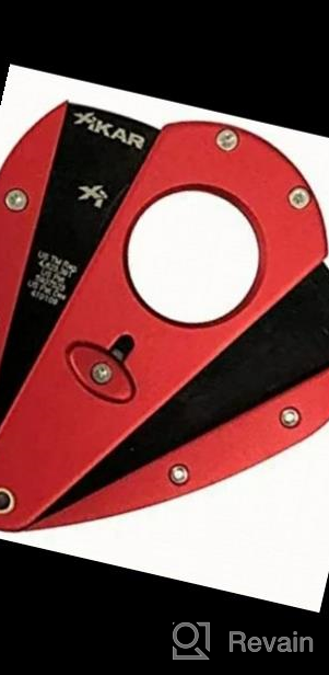 img 1 attached to Red Xikar Xi1 Double Guillotine Cigar Cutter, 440C Stainless Steel Blades With Rockwell HRC 57 Rating, Fits 54-60 Ring Gauge Cigars review by Steven Harper