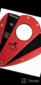 img 7 attached to Red Xikar Xi1 Double Guillotine Cigar Cutter, 440C Stainless Steel Blades With Rockwell HRC 57 Rating, Fits 54-60 Ring Gauge Cigars