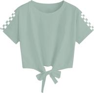 short sleeve girls' t-shirts: comfortable and 👚 casual tops for girls in tops, tees & blouses logo