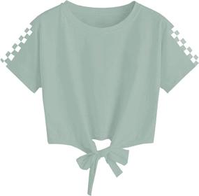 img 4 attached to Short Sleeve Girls' T-Shirts: Comfortable and 👚 Casual Tops for Girls in Tops, Tees & Blouses