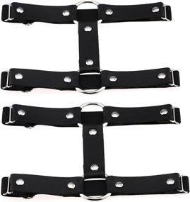 img 3 attached to Adjustable Elastice Leather Harness Garter Women's Clothing at Lingerie, Sleep & Lounge