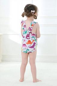 img 1 attached to Ruffle One Piece Swimwear For Toddler And Little Girls - Adorable Bathing Suit Ideal For Summer - ALISISTER