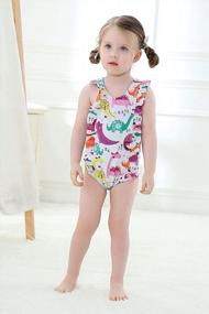 img 2 attached to Ruffle One Piece Swimwear For Toddler And Little Girls - Adorable Bathing Suit Ideal For Summer - ALISISTER