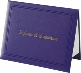img 4 attached to Proudly Display Your Achievements With GraduatePro'S Stylish 8.5 X 11 Leatherette Diploma Cover In Elegant Purple