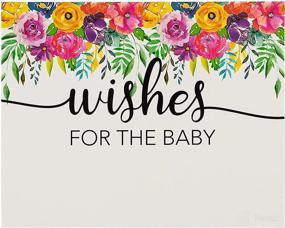 img 1 attached to 👶 Juvale 50-Count Baby Shower Guest Activity Cards - Baby Wishes - 5 x 7 Inches