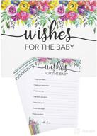 👶 juvale 50-count baby shower guest activity cards - baby wishes - 5 x 7 inches logo
