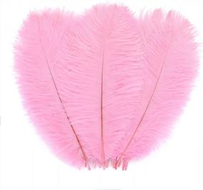 img 2 attached to 10Pcs Pink Ostrich Feathers Bulk 12-14Inch - Perfect For Christmas, Halloween & Wedding Decorations!