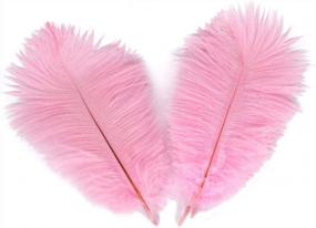 img 1 attached to 10Pcs Pink Ostrich Feathers Bulk 12-14Inch - Perfect For Christmas, Halloween & Wedding Decorations!