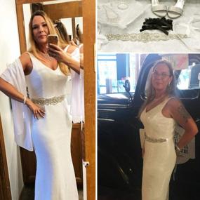 img 2 attached to Lovful Bridal Belt: Crystal Beaded & Rhinestone Sash For Wedding Dress