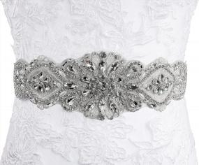 img 4 attached to Lovful Bridal Belt: Crystal Beaded & Rhinestone Sash For Wedding Dress