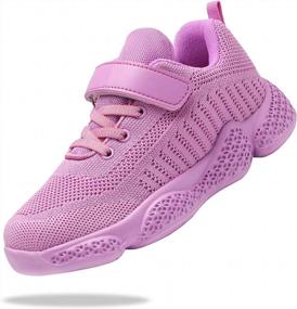 img 4 attached to Comfy And Stylish Santiro Kids Breathable Knit Sneakers For Boys And Girls On The Go
