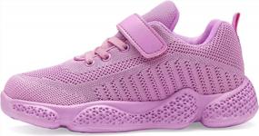 img 2 attached to Comfy And Stylish Santiro Kids Breathable Knit Sneakers For Boys And Girls On The Go