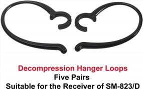 img 2 attached to SIMOLIO Wireless TV Headset Replacement Clip Ear Hook For SM-823 And SM-824 Series - 5 Pairs Of Black Decompression Hanger Loops For Under-Chin Comfort
