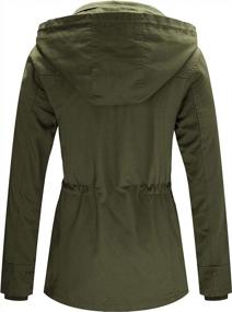 img 3 attached to Casual Anorak Coat With Hood For Women - Lightweight Cotton Military Jacket By WenVen