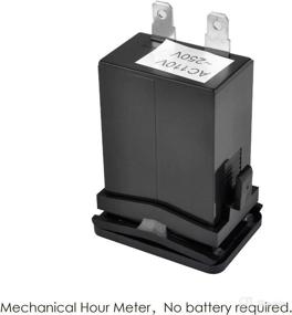 img 1 attached to ⏱️ Jayron JR-HM001 Snap-in Hour Meter: Reliable Rectangular Mechanical Timer for Battery Powered Equipment