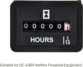 img 3 attached to ⏱️ Jayron JR-HM001 Snap-in Hour Meter: Reliable Rectangular Mechanical Timer for Battery Powered Equipment