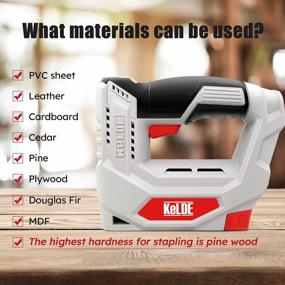 img 2 attached to KeLDE 2 In 1 Cordless Staple Gun/Nail Gun Kit, 2000MAh Li-Ion Rechargeable Stapler Battery Powered Brad And Pin Nailer For Upholstery, Wood, Crafts With 900Pc T50 Staples And 300Pc 5/8" Nails