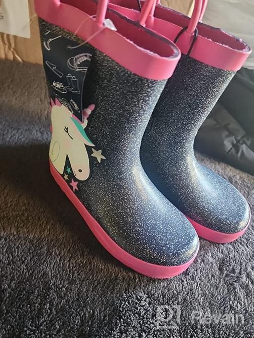 img 1 attached to 🌧️ Mysoft Patterns Dinosaurs Waterproof Rainboots for Boys' Outdoor Adventures review by Chris Willis