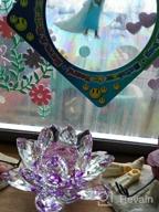 img 1 attached to Beautiful 3-Inch Purple Crystal Lotus Flower By Amlong With Gift Box - Reflection Hue review by Kimberly Thomas