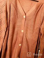img 1 attached to 🧥 EVALESS Women's V-Neck Crochet Patchwork Button Down Cardigan Sweater - Long Sleeve Solid Knit review by Agonia Pedrosa