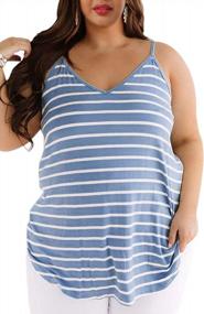 img 2 attached to Stylish Plus Size Striped Summer Tank Top: Nemidor Women'S Sleeveless Tunic Blouse - NEM264