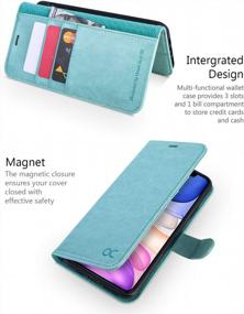 img 2 attached to OCASE IPhone XR Wallet Case [ Wireless Charging ] [TPU Shockproof Protective Case] [Card Slot] [Kickstand] Leather Wallet Flip Case For IPhone XR Devices 6.1 Inch - Mint Green