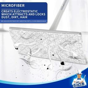 img 2 attached to 🧹 MR.SIGA Microfiber Dry Sweeping Refills - 50 Count, Unscented Disposable Cloths for Effective Floor Cleaning