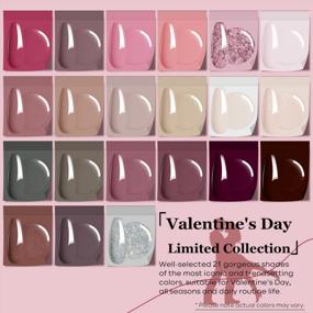img 2 attached to 21-Color Modelones Gel Nail Polish Set - Neutral, Nude, Pink & Glitter Shades For Valentine'S Day Manicure!