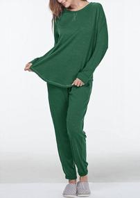 img 1 attached to Cysincos Women'S Sweatpants Loungewear Jogger Pajama Set - 2 Piece Outfit With Long Sleeve Pullover And Drawstring Pants