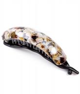 luxury celluloid french design hair clip with tortoise shell teeth - stylish ponytail accessory for women logo