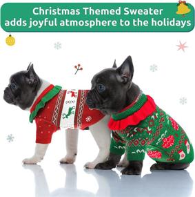 img 3 attached to Queenmore Christmas Sweater Weather Pullover Dogs