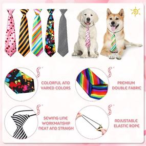 img 2 attached to 🐶 50pcs Bulk Dog Neck Ties, Neckties for Medium Large Dogs, Pet Bow Ties Collar Accessories for Grooming, Boy Girl Dogs, Valentines, Holidays, Birthdays, Weddings, Costumes